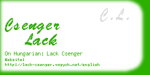 csenger lack business card